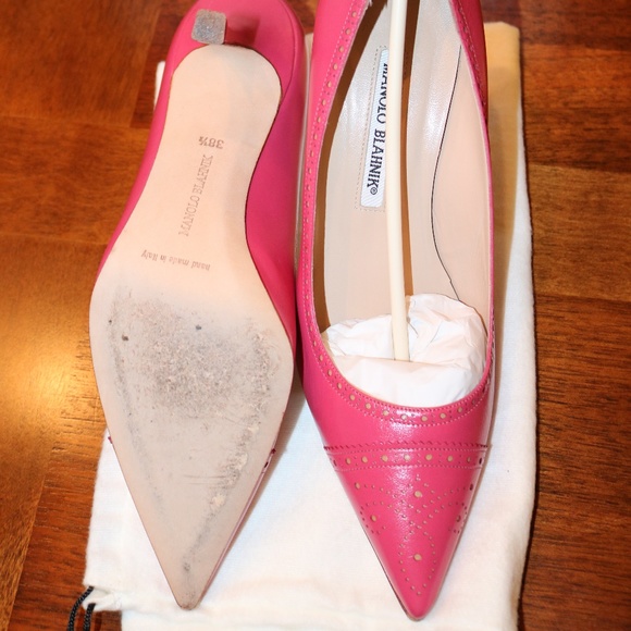 EUC Manolo Blahnik Pattie Pink 38.5 (8.5) Pump - Picture 2 of 4
